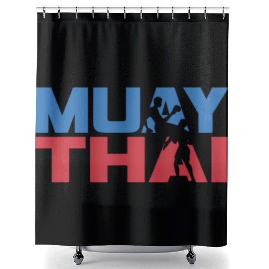 Muay Thai Fighter Boxing Martial Arts Hobby Shower Curtains