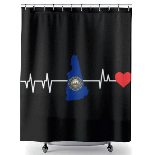 New Hampshire Heartbeat Gift Shower Curtains