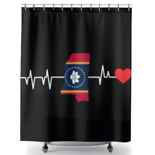 Mississippi Heartbeat Gift Shower Curtains