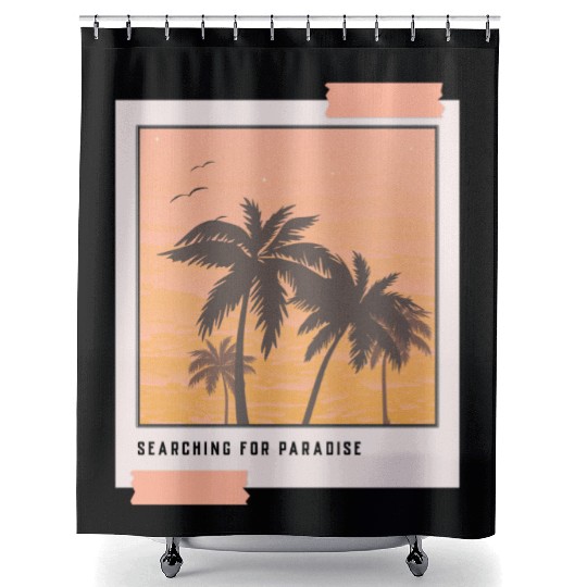 Searching for Paradise - Polaroid Picture Shower Curtains