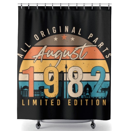 40th Birthday August 1982 Shower Curtains