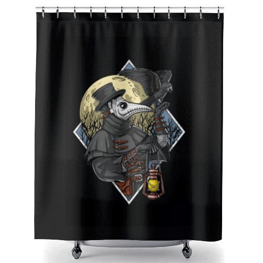 Plague Doctor Shower Curtains