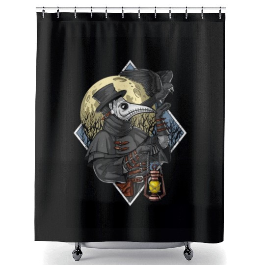 Plague Doctor Shower Curtains