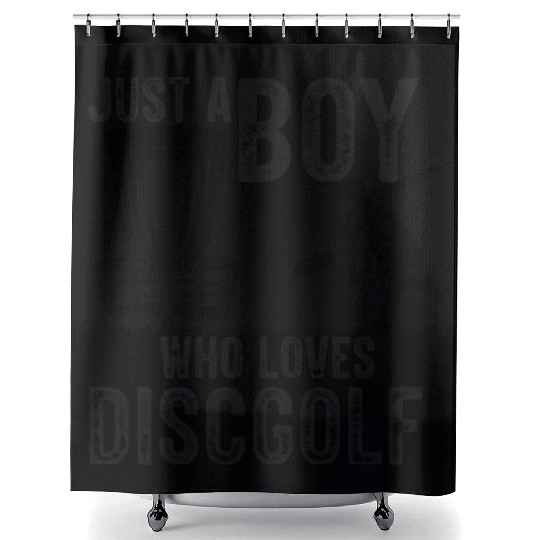 Boy Who Loves Disc Golf Vintage Ultimate Frisbee Shower Curtains