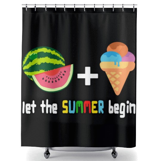 summer cool watermelon, ice cream vacation holiday Shower Curtains