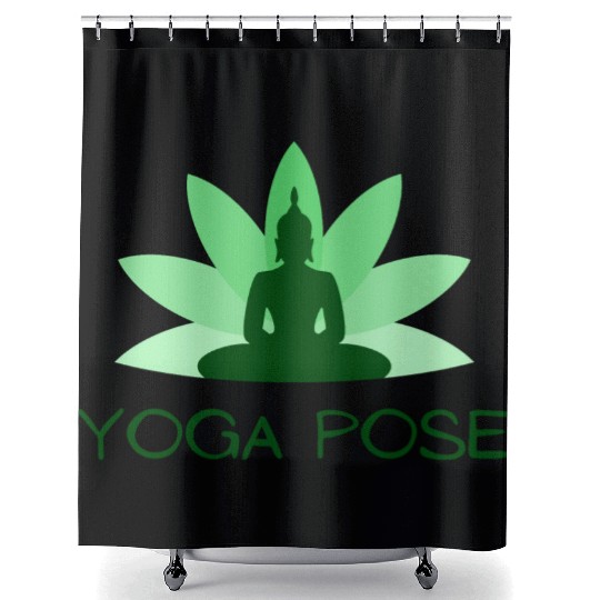 HALF MOON YOGA POSE Shower Curtains