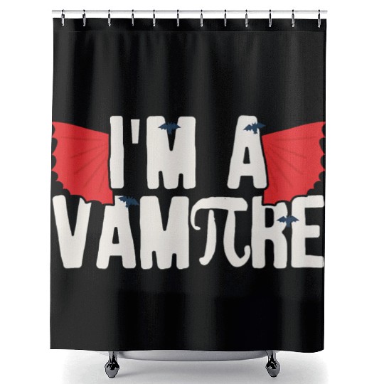 Pi Day I m A Vampire Math Teacher Student Gift Shower Curtains