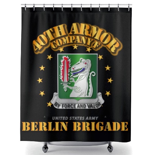 Army Company F 40th Armor Berlin Brigade Shower Curtains