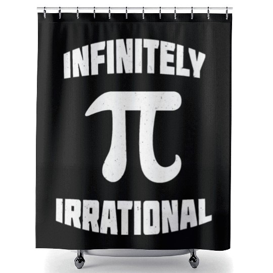 Pi Infinitely Irrational Pi Day 314 Math Nerd Geek Shower Curtains