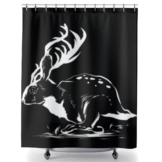 Jackalope Head Gift Shower Curtains