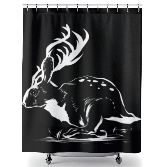 Jackalope Head Gift Shower Curtains