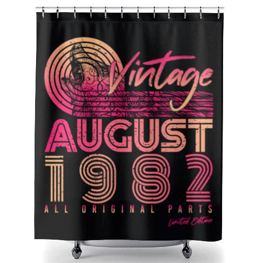 40th Birthday August 1982 Shower Curtains