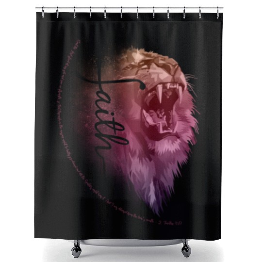 Lion of Juda (clear Faith) Shower Curtains