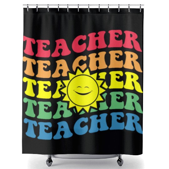 Teacher,Kindergarten Teacher Lovely Retro Teacher Shower Curtains