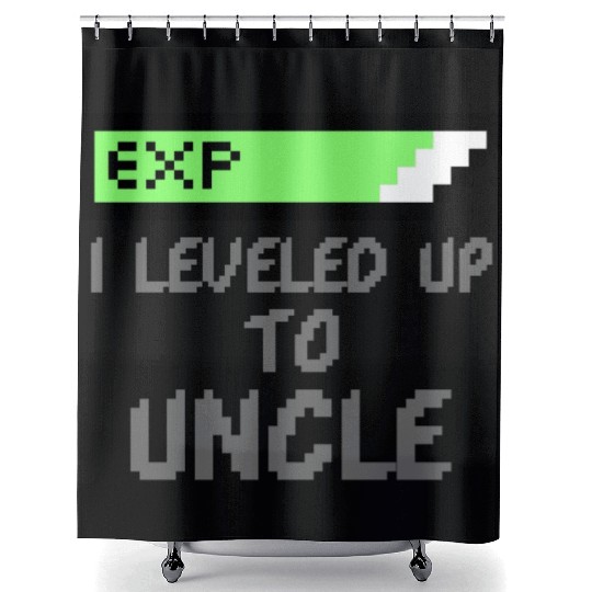 I Leveled Up To Uncle New Uncle Gaming Newborn Shower Curtains