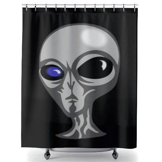 Roswell New Mexico Grey Alien Shower Curtains