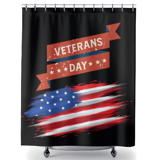 Thank You Veterans l Veterans Day Gift Idea Shower Curtains