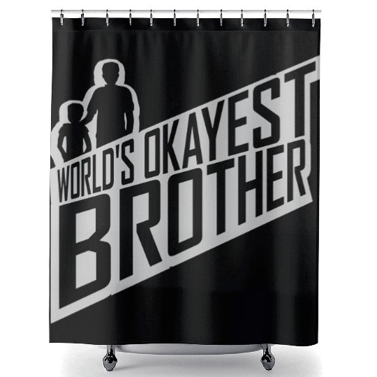 Text Worlds okayest Brother Shower Curtains
