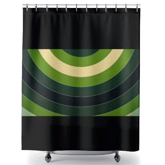 Colorful paint curves spinning with a spectrum Shower Curtains