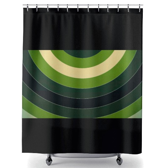 Colorful paint curves spinning with a spectrum Shower Curtains