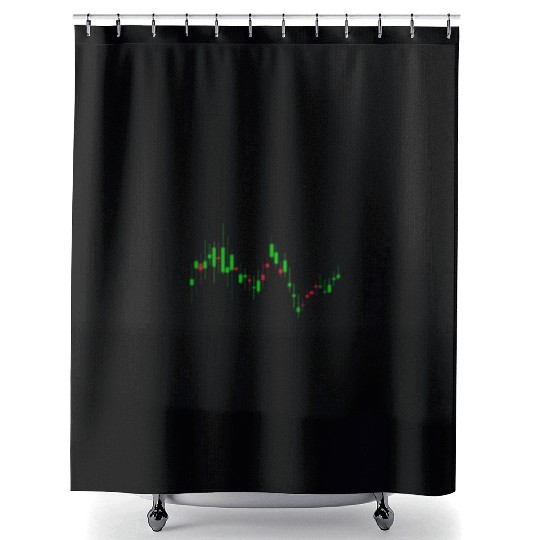 Hilarious Trading Enthusiasts Pulsation Graphic Shower Curtains