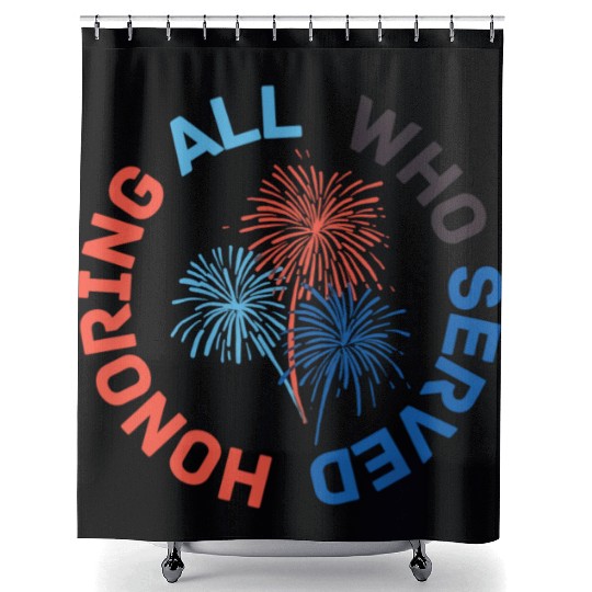 Thank You Veterans l Veterans Day Gift Idea Shower Curtains