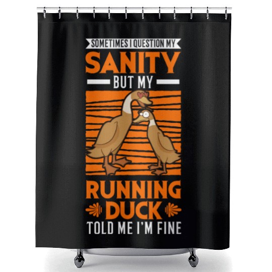 Running Duck Sanity Shower Curtains