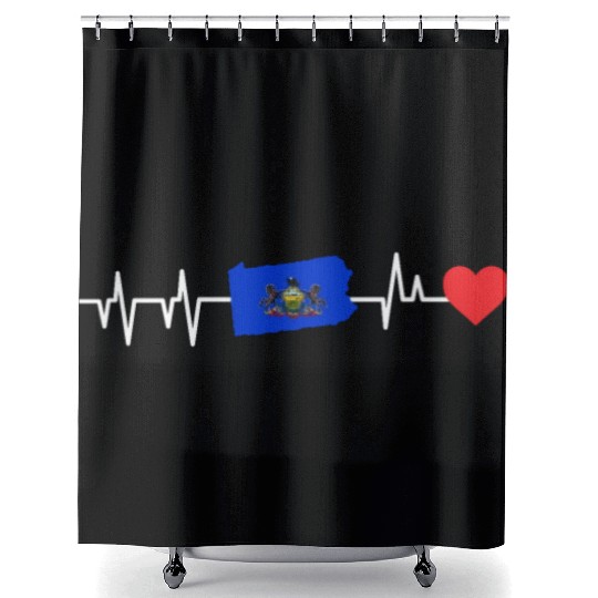 Pennsylvania Heartbeat Gift Shower Curtains