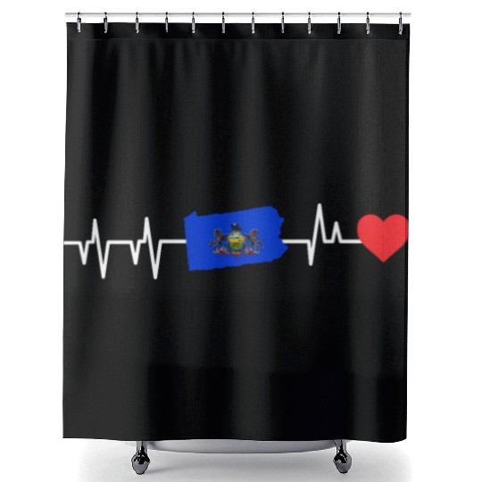 Pennsylvania Heartbeat Gift Shower Curtains
