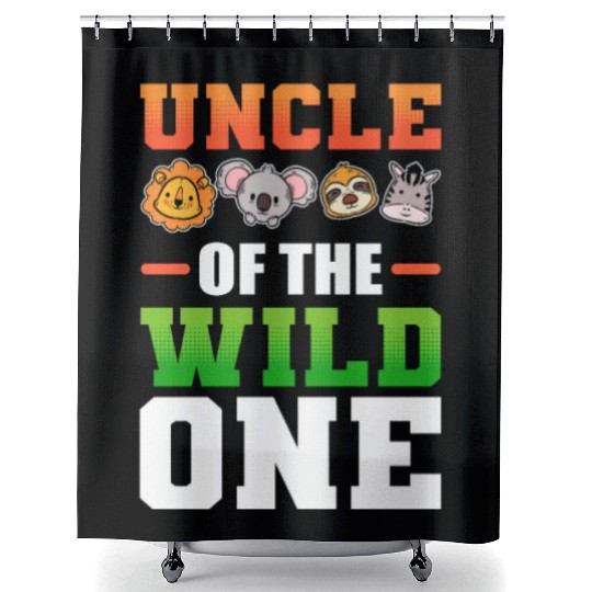 Uncle of the Wild One Nephew Niece Shower Curtains