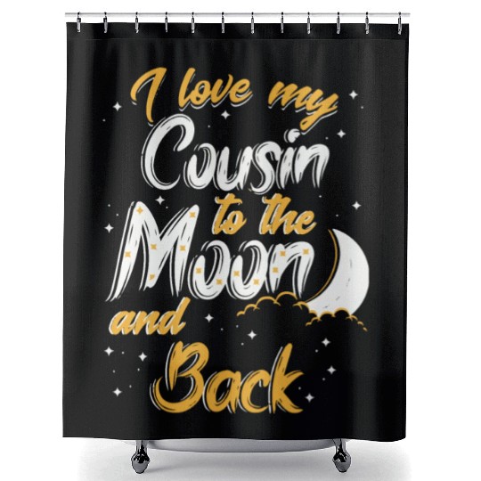I love my cousin to the moon and back News Shower Curtains