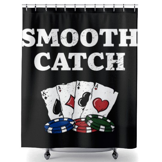 Smooth Catch Poker Card Games Poker Player Card Shower Curtains