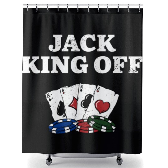 Jack King Off Card Games Poker Card Player Poker Shower Curtains
