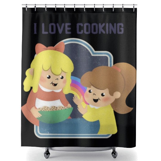 I Love Cooking Shower Curtains