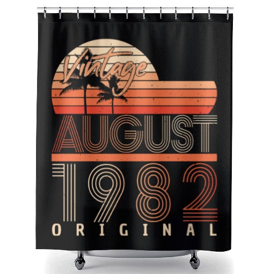 40th Birthday August 1982 Shower Curtains