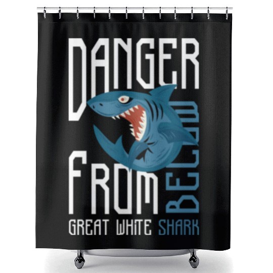 Great White Shark Shark Sailing Tiger Shark Shower Curtains