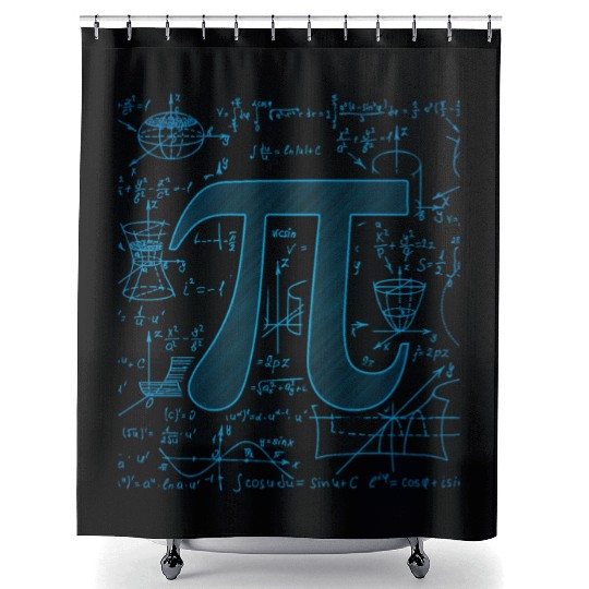3.14 Pi Day Math Physics Irrational Number Circumf Shower Curtains