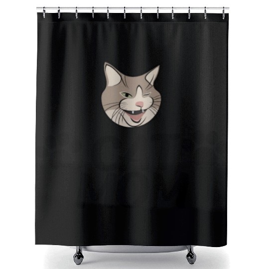 Cat Mom Funny design Classic Shower Curtains
