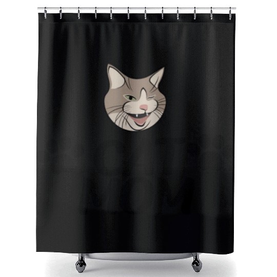 Cat Mom Funny design Classic Shower Curtains
