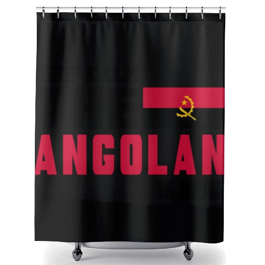 Keep calm Angola flag design Shower Curtains