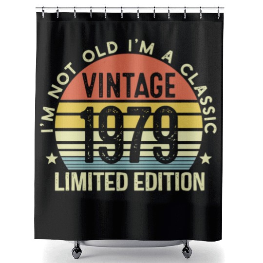 Vintage 1979 Limited Edition I Am A Classic Shower Curtains