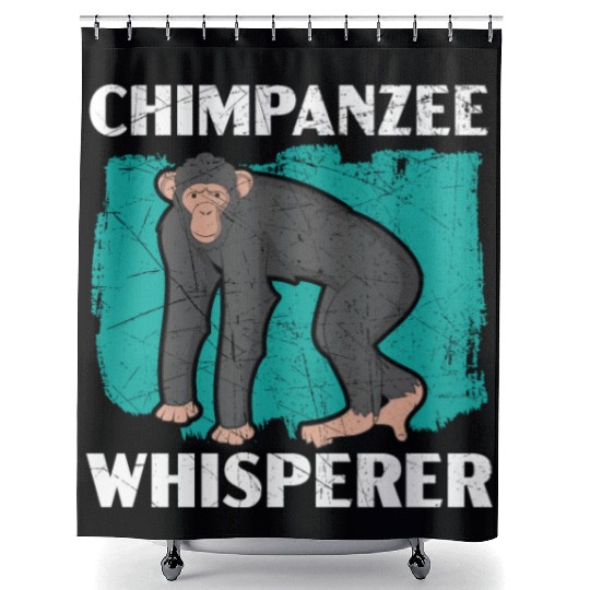 Chimpanzee Whisperer Monkey Animal Zookeeper Shower Curtains