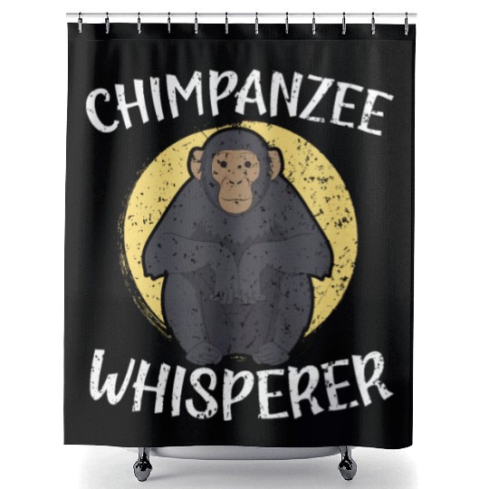 Chimpanzee Whisperer Monkey Animal Zookeeper Shower Curtains