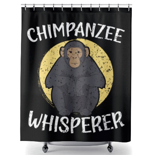 Chimpanzee Whisperer Monkey Animal Zookeeper Shower Curtains