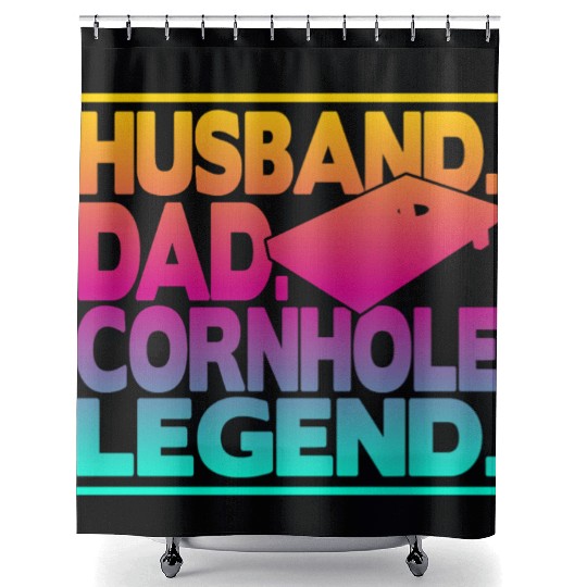 Husband Dad Cornhole Legend Classic Shower Curtains