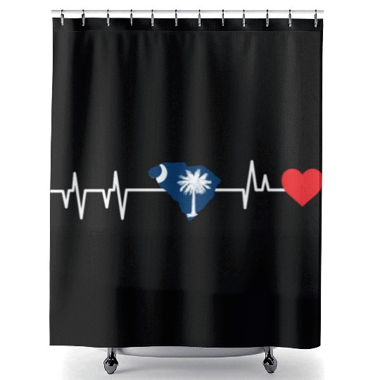 South Carolina Heartbeat Gift Shower Curtains