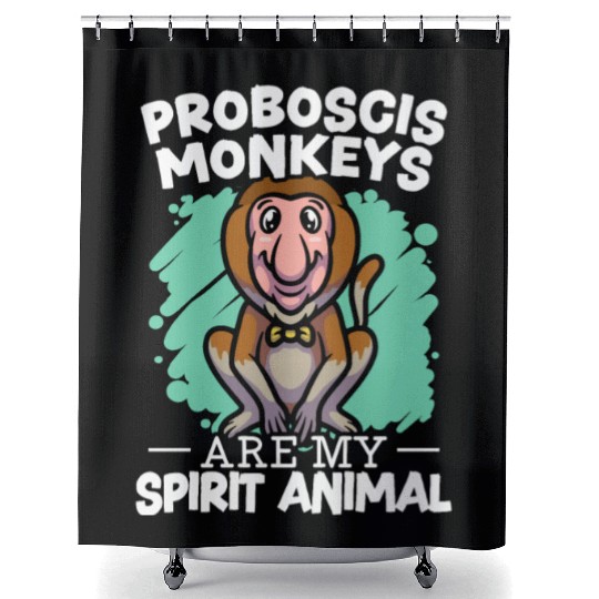 Proboscis Monkeys Are My Spirit Animal Zookeeper Shower Curtains