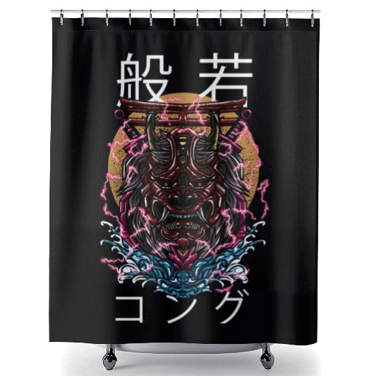 Hannya Gorilla Monster Shower Curtains