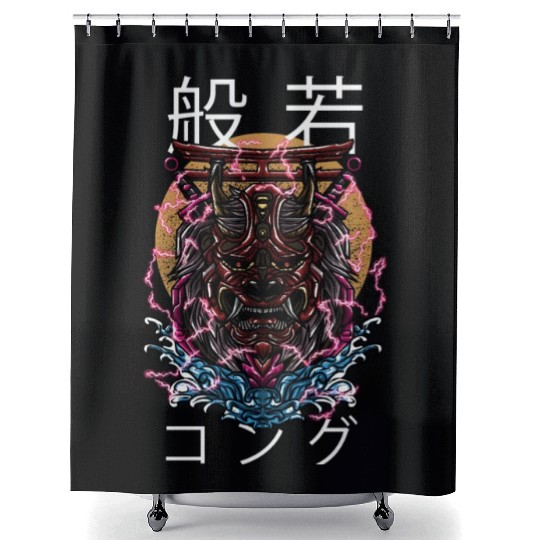 Hannya Gorilla Monster Shower Curtains
