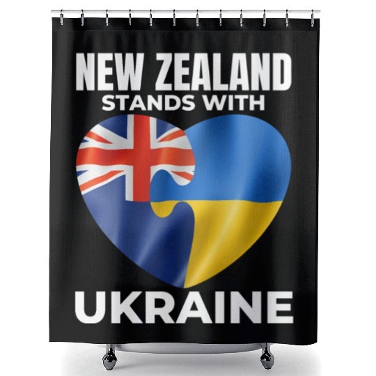New Zealand stands with Ukraine Shower Curtains